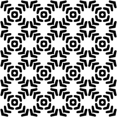Black and White Seamless Ethnic Pattern. Tribal