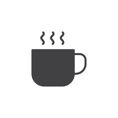 Coffee cup vector icon. filled flat sign for mobile concept and web design. Hot drink simple solid icon. Symbol, logo illustration. Pixel perfect vector graphics
