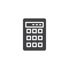 Calculator vector icon. filled flat sign for mobile concept and web design. Calculation simple solid icon. Symbol, logo illustration. Pixel perfect vector graphics