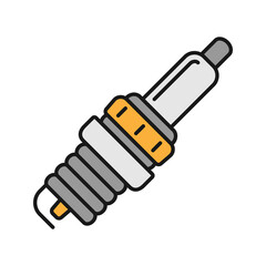 Car spark plug color icon