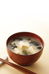 味噌汁　Japanese miso soup
