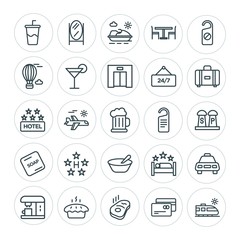 Modern Simple Set of food, hotel, drinks, travel Vector outline Icons. ..Contains such Icons as  modern,  star,  sport,  transport,  symbol and more on white background. Fully Editable. Pixel Perfect