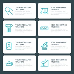 Flat science, education infographic timeline template for presentations, advertising, annual reports