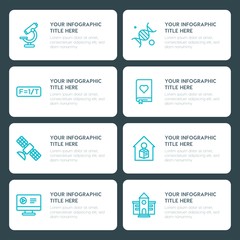 Flat science, education infographic timeline template for presentations, advertising, annual reports