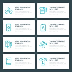 Flat science, education infographic timeline template for presentations, advertising, annual reports