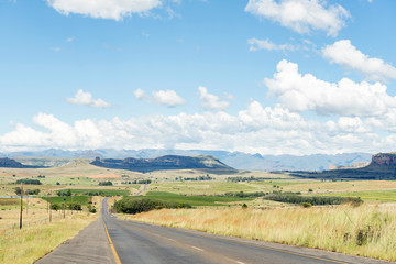 Landscape along the R711-road between Fouriesburg and Clarens