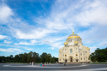 Naval cathedral in Kronshtadt, Saint-Petersburg, Russia