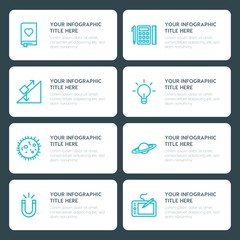 Flat science, education infographic timeline template for presentations, advertising, annual reports