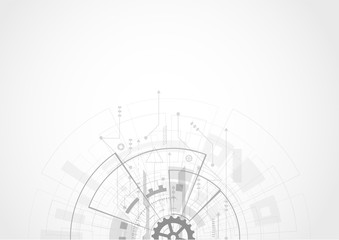 Abstract futuristic digital technology concept, High computer, Vector background