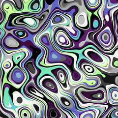 Fototapeta na wymiar Abstract vector pattern. Curved wavy psychedelic irregular lines.