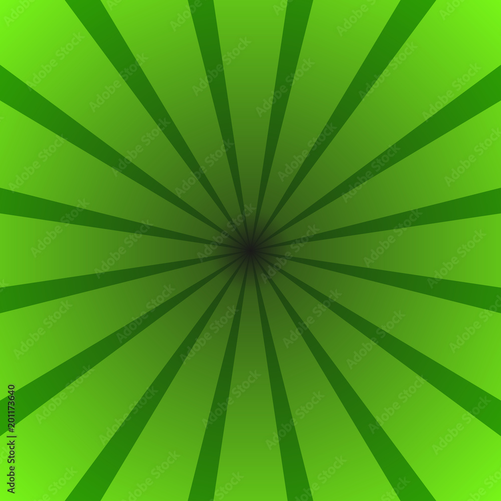 Poster green gradient abstract star burst background - motion vector graphic design with radial striped ray