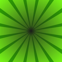Green gradient abstract star burst background - motion vector graphic design with radial striped rays