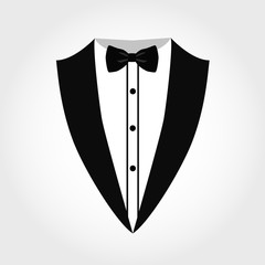 Suit icon isolated on white background. 