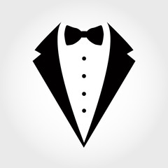 Suit icon isolated on white background.