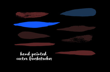 Graffiti Lines. Hand Painted Blue Buttons, Turquoise Highlights. Vector Brushstrokes or Banners. Textured Doodles or Smears. Background Colorful Swatch Collection Vintage Logo Element. Scribble Paint