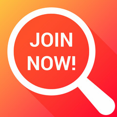 Magnifying Optical Glass With Words Join Now!