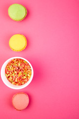 Sweet Dessert Macaron or macaroon