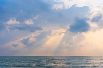 Beautiful sunrise on the sea at Thailand.
