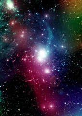 galaxy in a free space