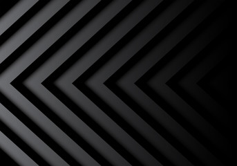Obraz premium Abstract black gray arrows pattern in shadow background vector illustration.