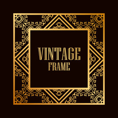 Art Deco frame border