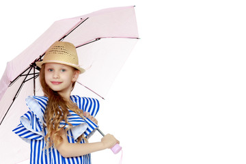 Beautiful little girl 5-6 years.