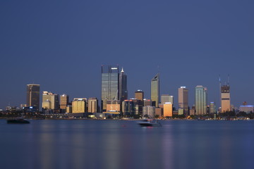 Fototapeta na wymiar Perth night view seeing from South Perth