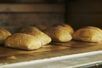Bread in oven 
