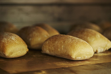 Bread in oven 
