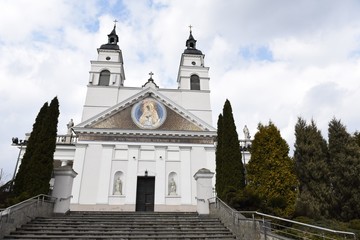 Fototapeta na wymiar widok z przodu Sokółka kościół katolicki