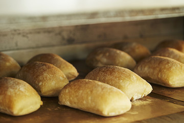 Bread in oven 