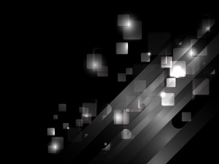 Abstract rounded rectangle overlapping vector on black background