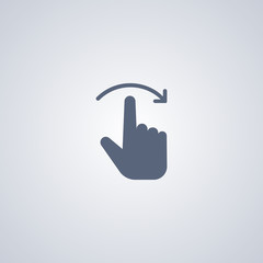 Gesture touch scrolling right icon