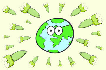 The surrounded planet