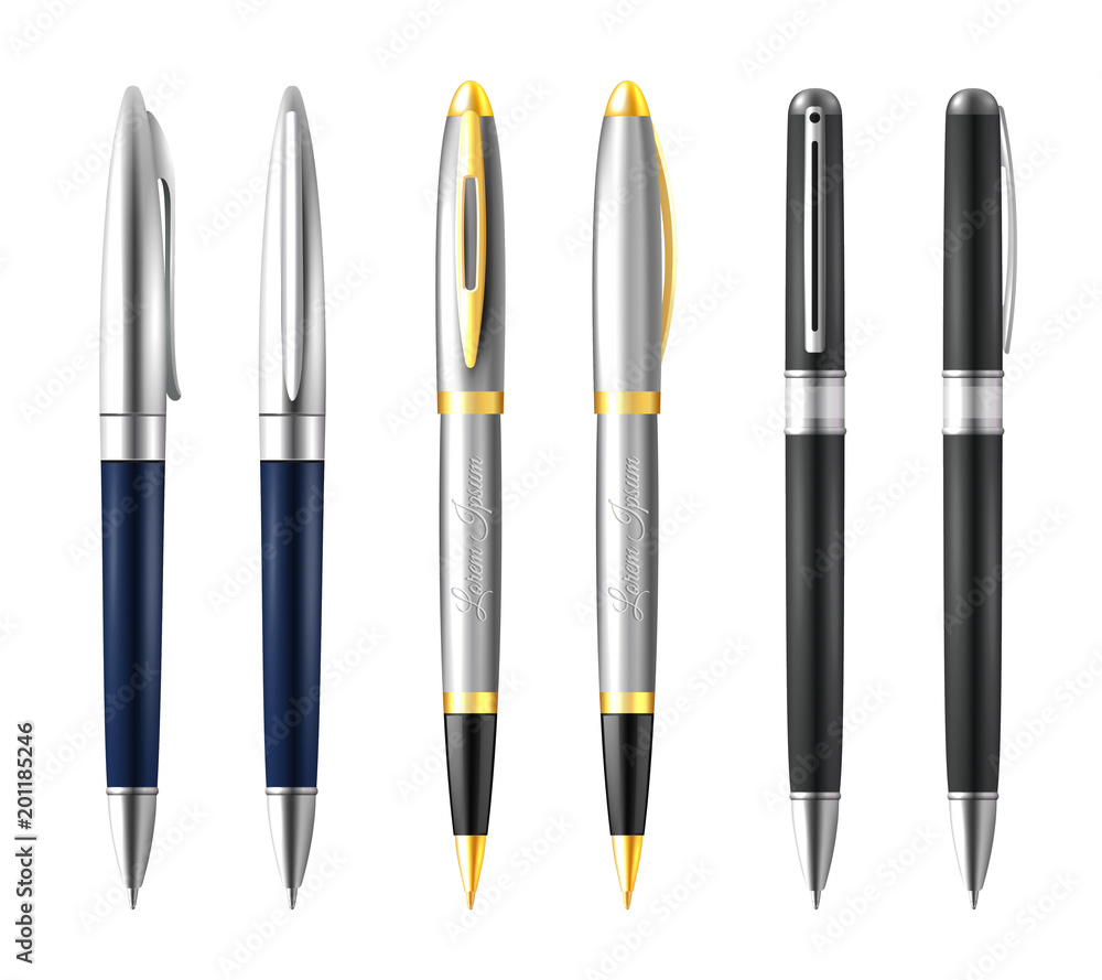 Canvas Prints business pen icon set