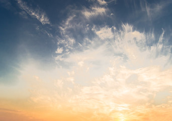 Sky and clouds summer sunrise