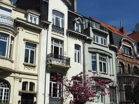 Brüssel: Schöne Altbaufassaden, Wohnviertel