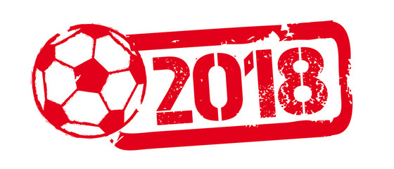 Obraz premium Stempel Fußball-WM 2018