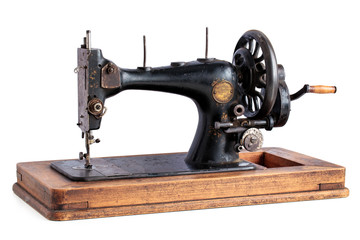 Ancient sewing machine.