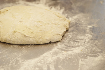 Cutting bread dough 