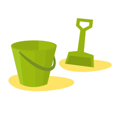 Obraz premium Sand bucket scoop. Vector illustration
