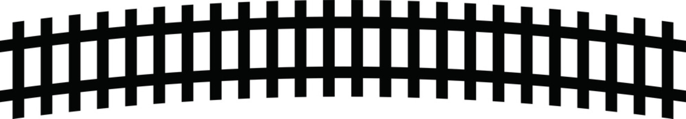 Obraz premium Silhouette of railroad