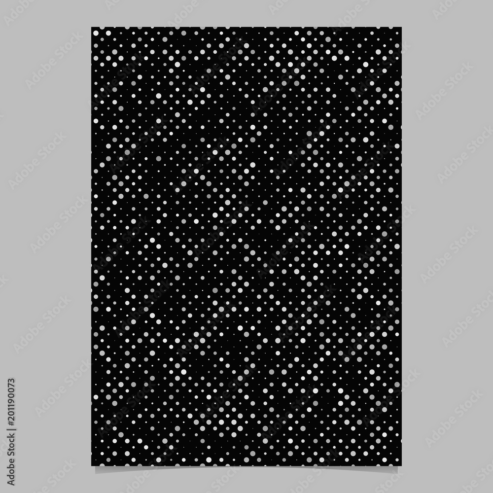 Poster grey abstract dot pattern brochure background - vector stationery template design
