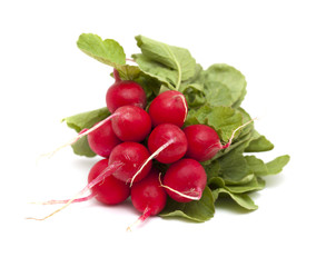 bunch of red radish