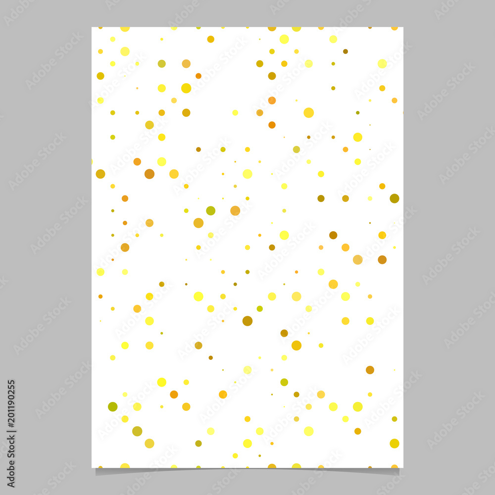Poster yellow abstract circle pattern brochure background - vector stationery template design
