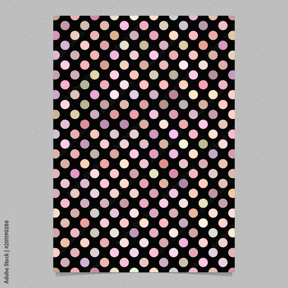 Poster color circle pattern brochure template - vector page background graphic with circles