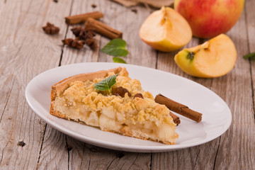 Crumble apple cake. 