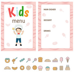Kids menu design