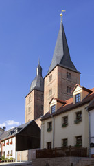 Fototapeta na wymiar Altenburg / Germany: The so called Red Spires of the former collegiate church of the Virgin Mary