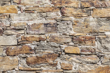 old rotten vintage stone wall